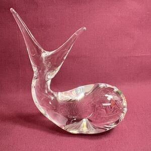 Vintage Murano Glass Whale V Nason & Co Italy Paperweight 5.5x5" Heavy Decor